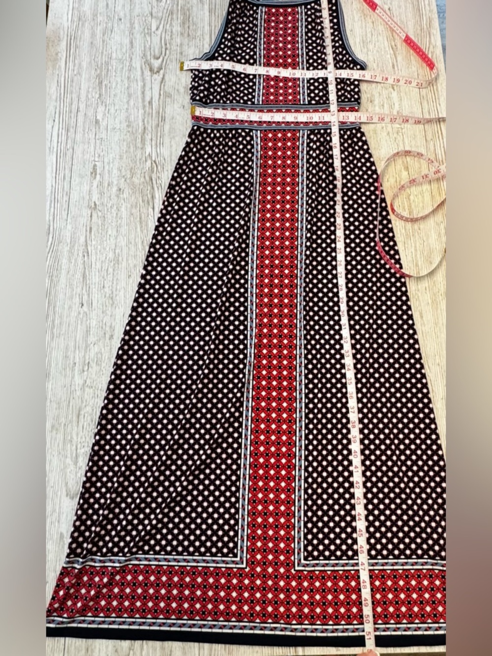 Max Studio Sleeveless Maxi Dress Geometric Patterned M - Picture 12 of 12